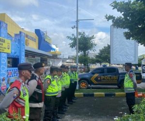 Polres OKU Gelar Apel Pengamanan Pos Pelayanan di City Mall