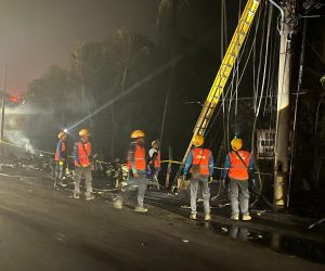 PLN ULP Baturaja Gerak Cepat Putus Aliran Listrik Saat Terjadi Insiden Kebakaran di Jalinsum